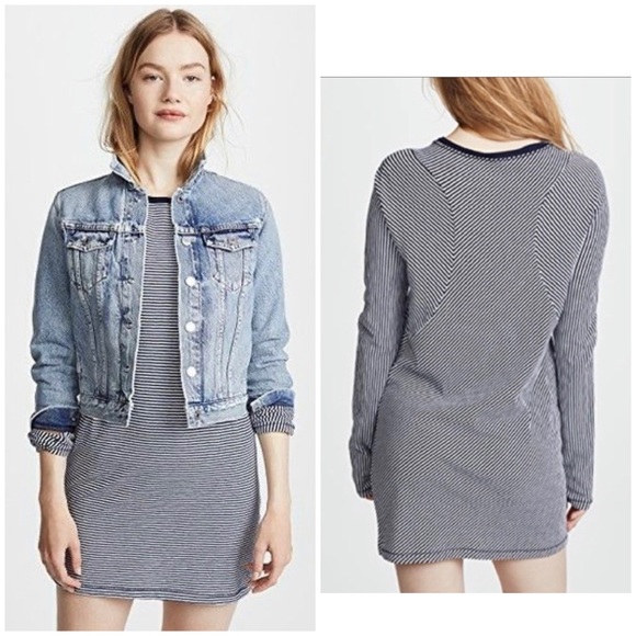 RAG & BONE Striped Long Sleeve T -Shirt Dress - Picture 2 of 10